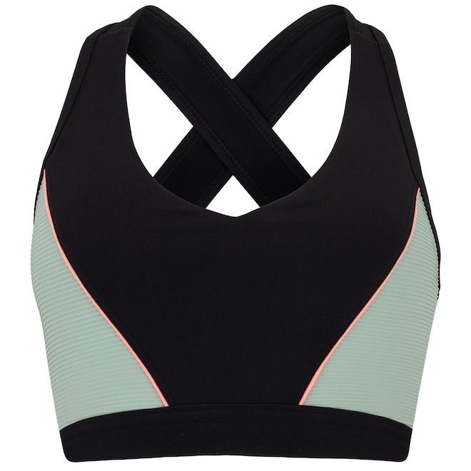 Top Fitness com Bojo Removível Oxer Alça Cruzada Textura Média Sustentação Adulto - Foto 1