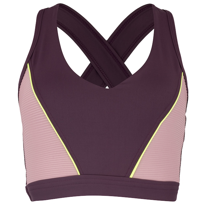 Top Fitness com Bojo Removível Oxer Alça Cruzada Textura Média Sustentação Adulto - Foto 1