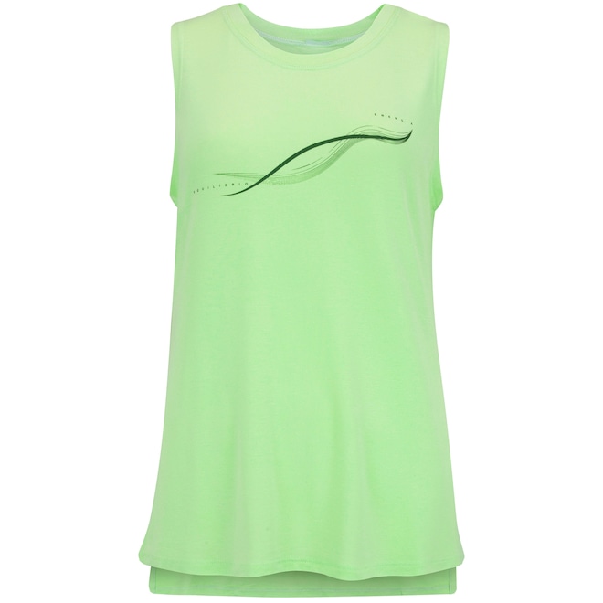 Camiseta Regata Feminina Oxer Alongada Estampada - Foto 1