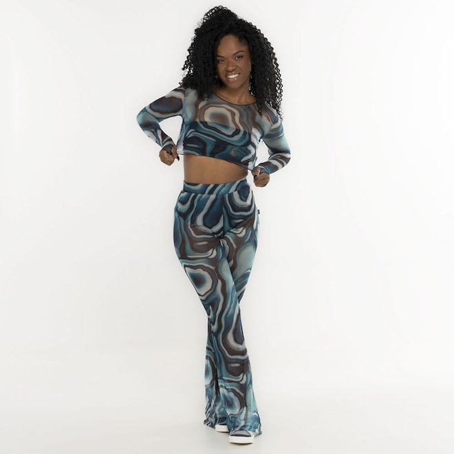 CROPPED MANGA LONGA TULE JADE²  PRECIOUS - Foto 1