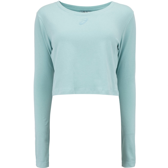 Blusa Cropped Feminina ASICS Manga Longa Cava Tradicional - Foto 1