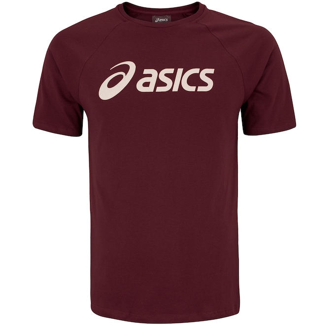 Camiseta Masculina ASICS Manga Curta Meia Malha Raglan - Foto 1