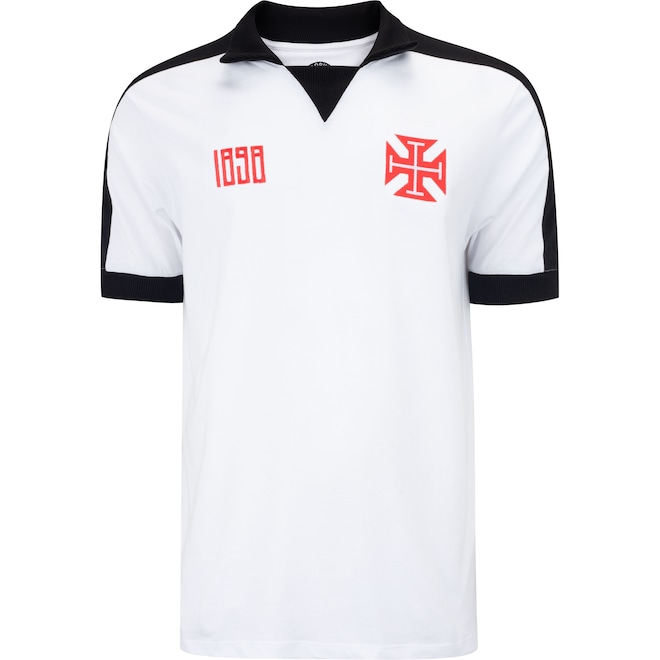 Camisa Polo do Vasco da Gama Masculina Retrô Anos 80 - Foto 1