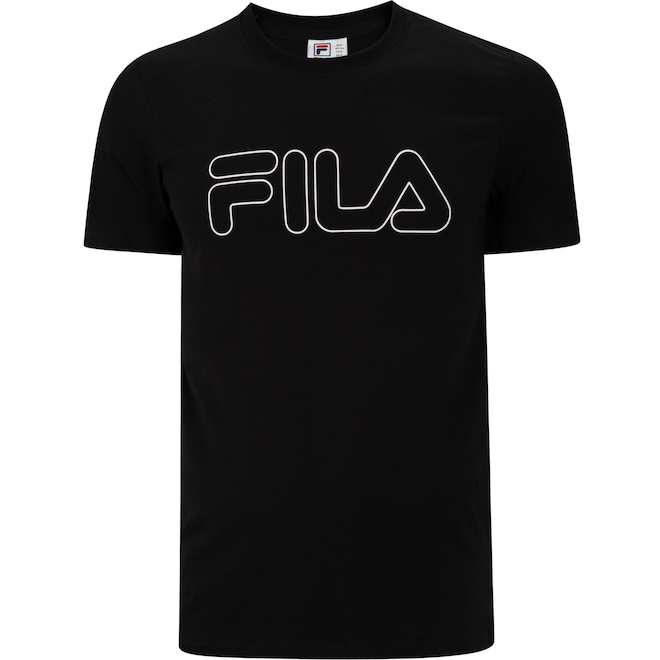 Camiseta Masculina Fila Manga Curta Letter Outline - Foto 1