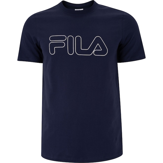 Camiseta Masculina Fila Manga Curta Letter Outline - Foto 1