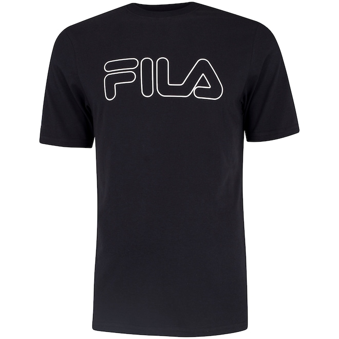 Camiseta Masculina Fila Manga Curta Letter Outline - Foto 1