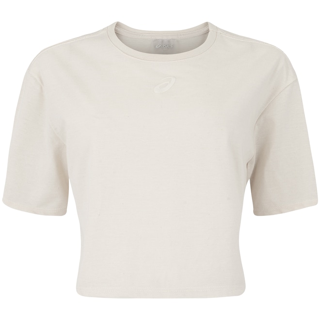 Blusa Cropped Feminina ASICS Manga Curta Malha - Foto 1