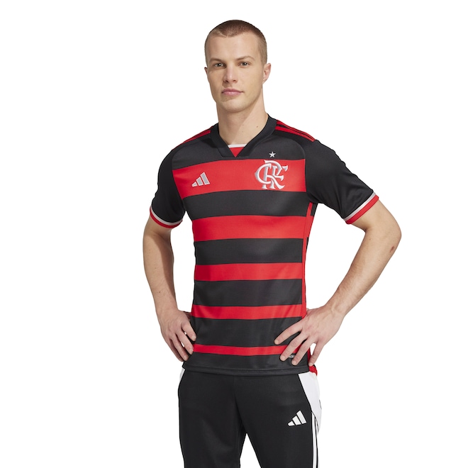 Camisa do Flamengo I 24 adidas Masculina Torcedor - Foto 2