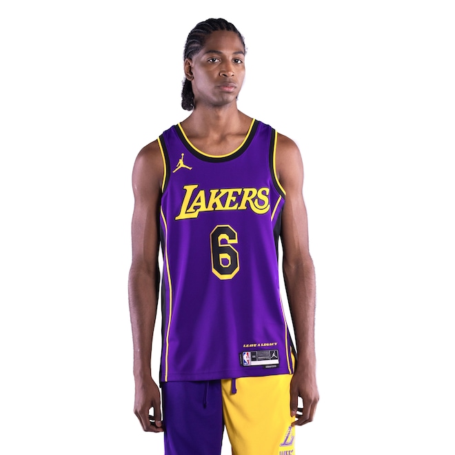Camiseta Regata Los Angeles Lakers Nike Masculina Dri-Fit Jersey Swgmn STM 22 - Foto 2
