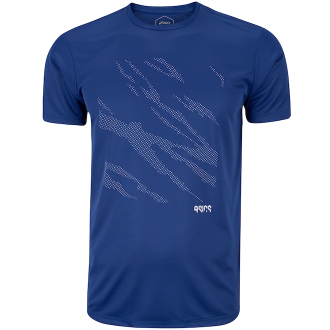 Camiseta Masculina ASICS Manga Curta Antiodor Estampa Treino - Foto 1