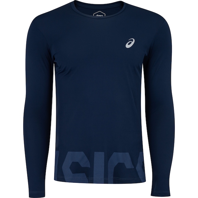 Camiseta Masculina ASICS Manga Longa Leve com Proteção UV - Foto 1