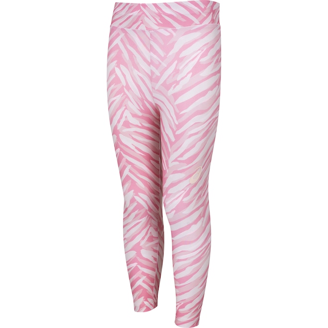 Calça Legging Infantil ASICS Estampa Zebra - Foto 1