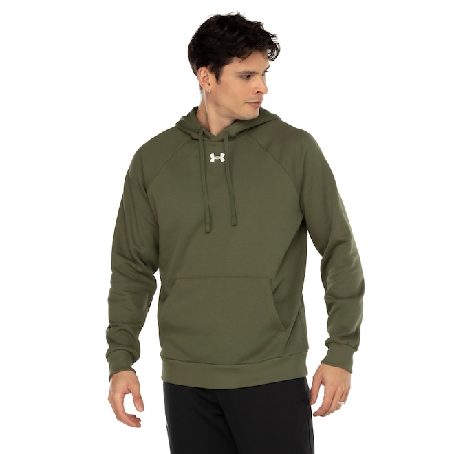 Blusa de Moletom Masculina Under Armour com Capuz Rival Fleece - Foto 2