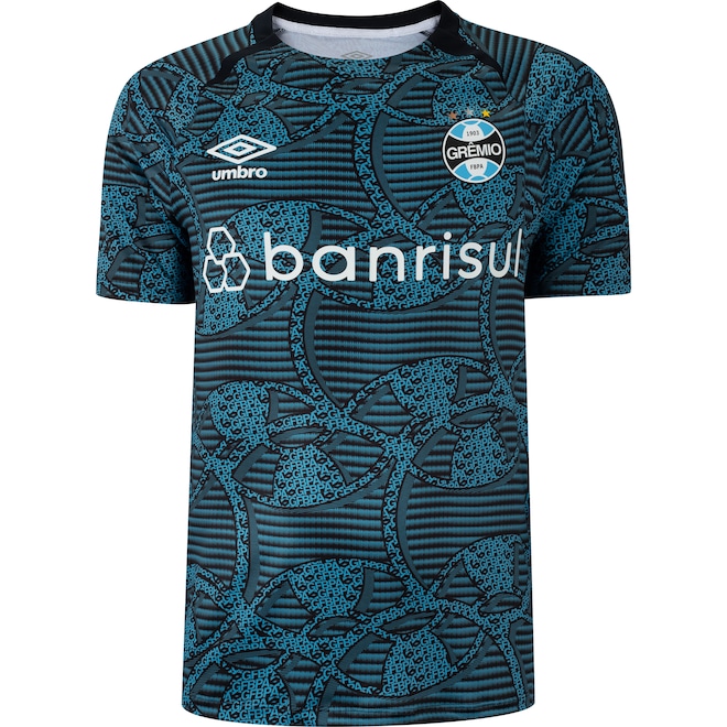 Camisa Pré-Jogo do Grêmio 24 Umbro Masculina - Foto 1