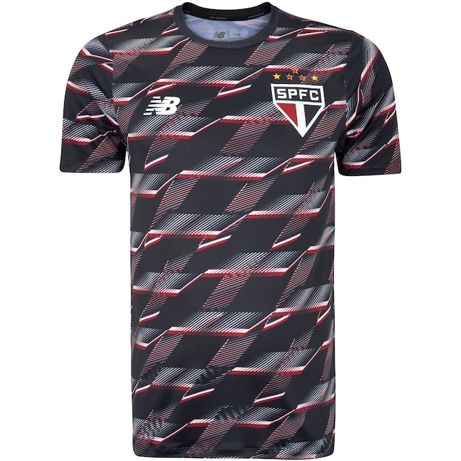Camisa Pré Jogo do São Paulo 24 New Balance Masculina - Foto 2