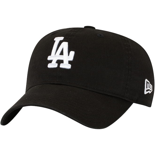 Boné do Los Angeles Dodgers Aba Curva New Era MLB Strapback 920 ST Permanent BLK - Foto 1