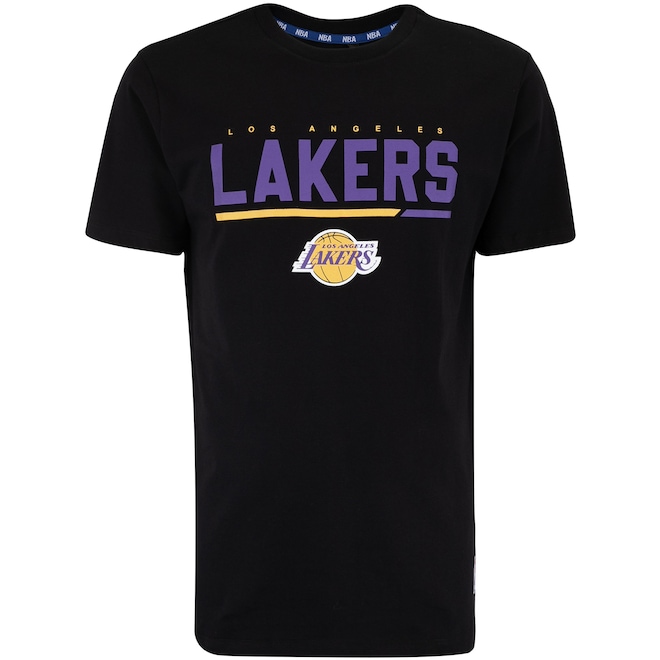 Camiseta do Los Angels Lakers NBA Masculina Wordname - Foto 2