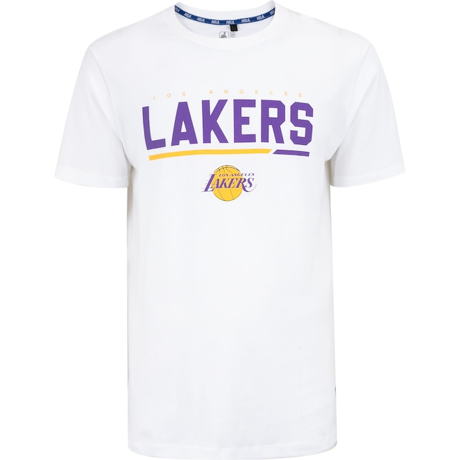 Camiseta do Los Angels Lakers NBA Masculina Wordname - Foto 2