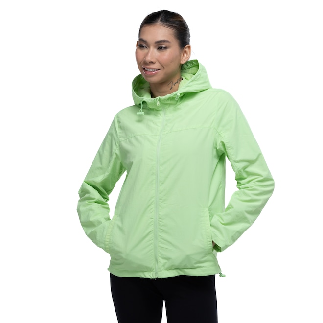 Jaqueta Corta-Vento Feminina Oxer com Capuz Bloqui - Foto 2