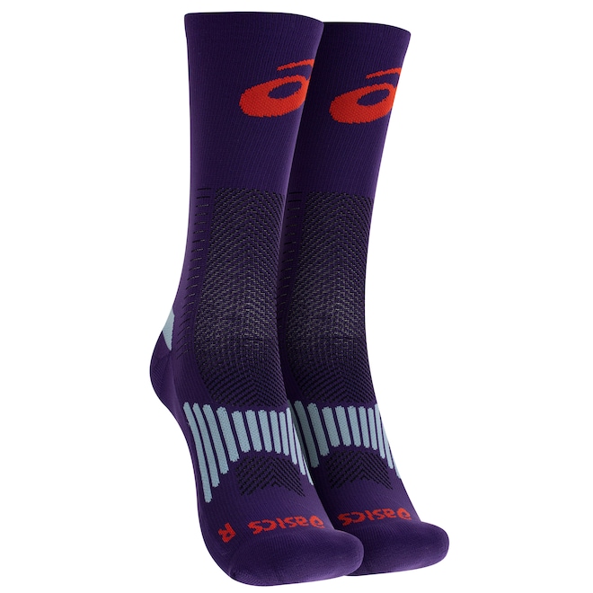 Meia Rally Crew Cano Alto Tamanho 39-44 ASICS Adulto - Foto 1