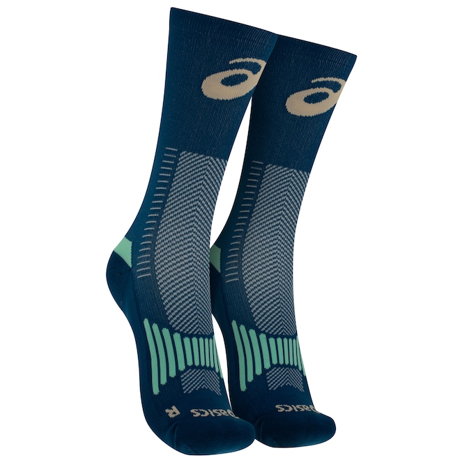 Meia Rally Crew Cano Alto Tamanho 39-44 ASICS Adulto - Foto 1