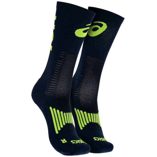 Meia Rally Crew Cano Alto Tamanho 39-44 ASICS Adulto - Foto 1