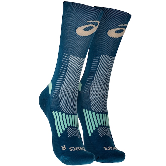 Meia Rally Crew Cano Alto Tamanho 39-44 ASICS Adulto - Foto 1