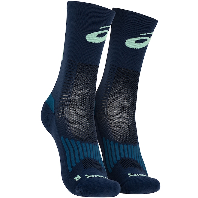 Meia Rally Crew Cano Alto Tamanho 39-44 ASICS Adulto - Foto 1