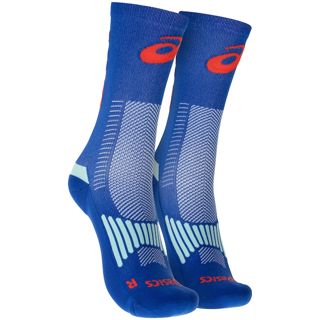 Meia Rally Crew 21k Cano Alto Tamanho 34-38 ASICS Adulto - Foto 1