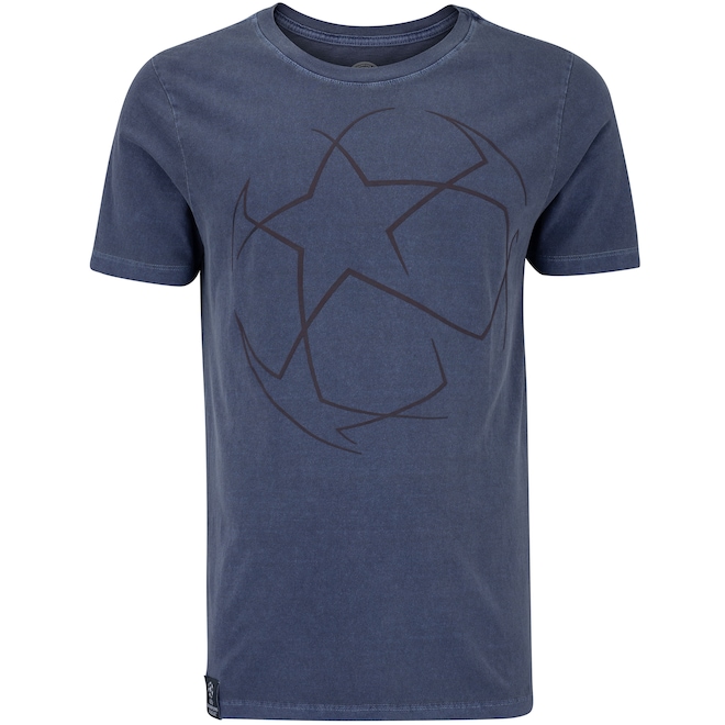 Camiseta UEFA Champions Masculina Lavada - Foto 1