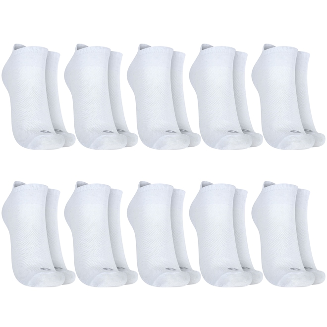 Kit 10 Pares de Meias Respirável Invisível Tamanho 39-44 Oxer Adulto - Foto 1