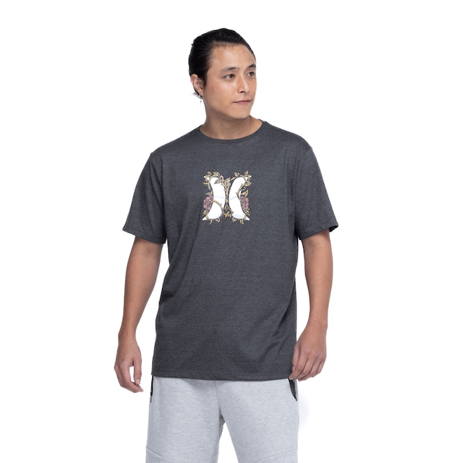 Camiseta Masculina Hurley Manga Curta Silk Hard Icon - Foto 2