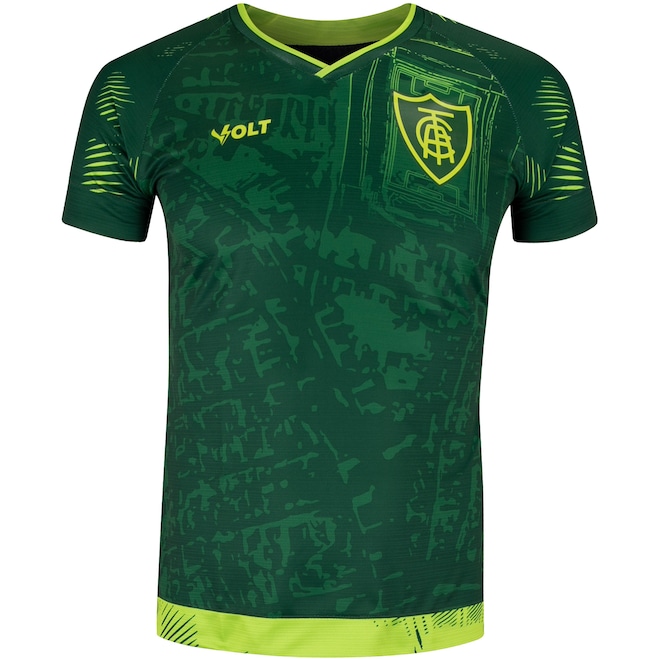 Camisa do América-MG Volt Masculina Aquecimento Torcedor - Foto 1