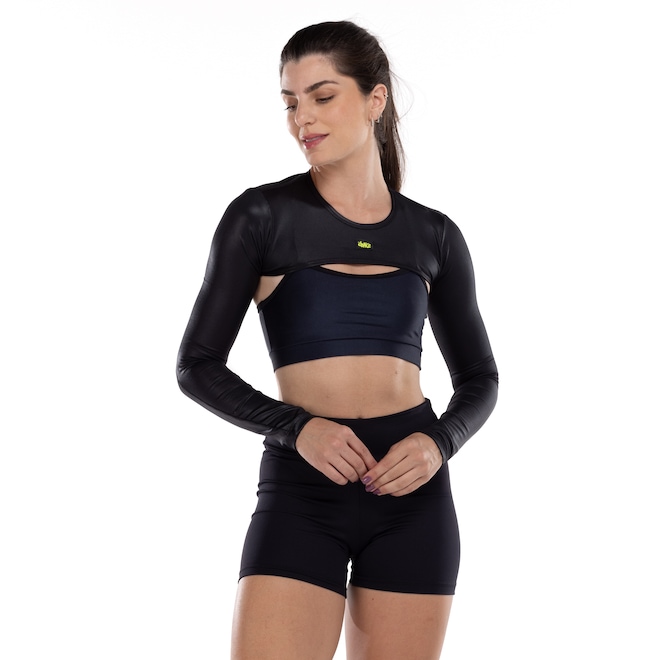 Blusa Cropped Feminina FitDAnce Cirre - Foto 1