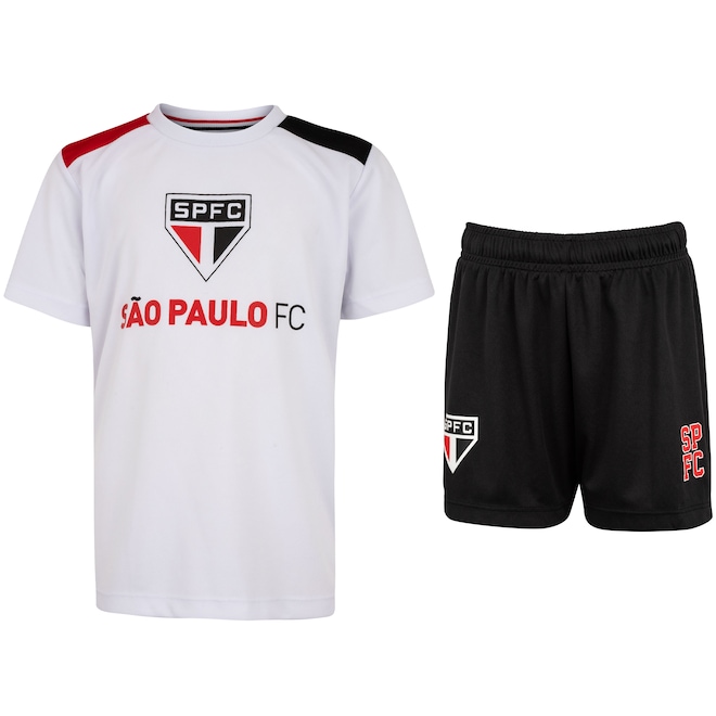 Kit Fardamento do São Paulo Infantil Camiseta + Calção - Foto 1