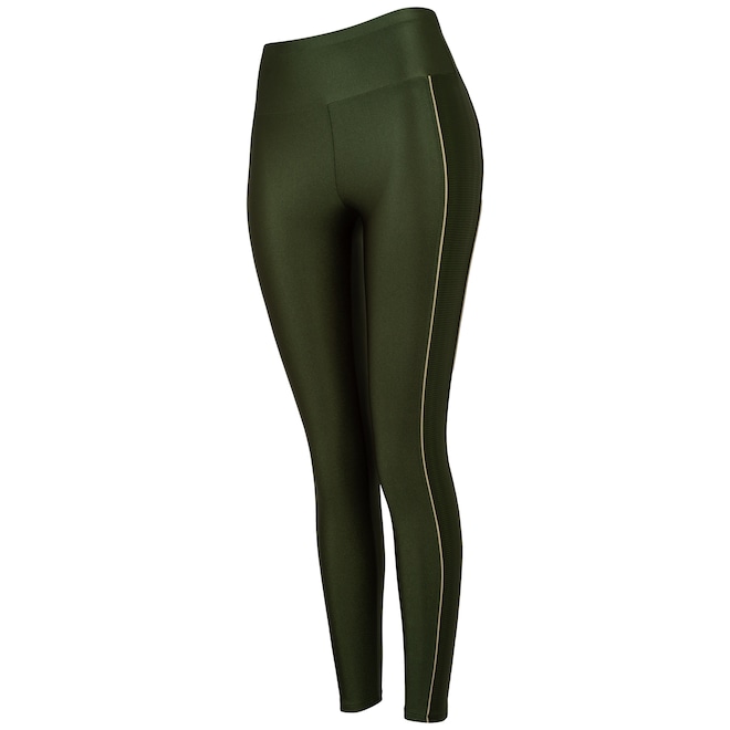 Calça Legging Feminina Oxer Zig Lateral Média Compressão Cintura Média - Foto 1