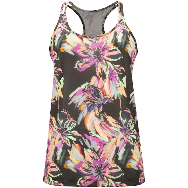 Camiseta Regata Feminina Oxer Alça Fina Floral Maxi II - Foto 1