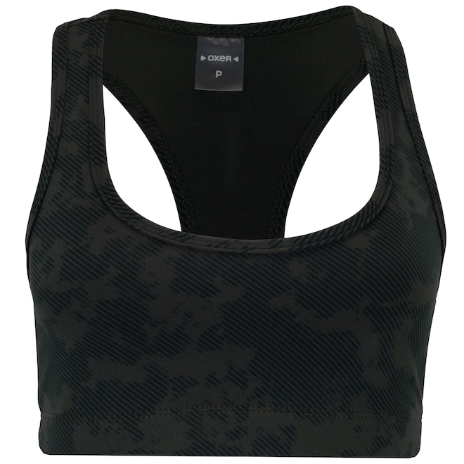 Top Fitness sem Bojo Oxer Média Sustentação Campeão Print Adulto - Foto 1