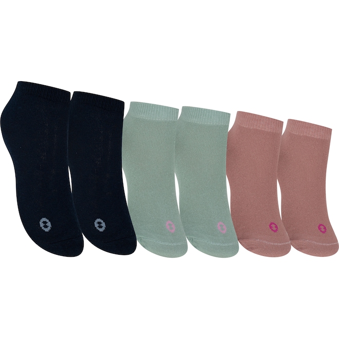 Kit de Meias Oxer Cano Baixo com 3 Pares 27 a 30 Infantil - Foto 1