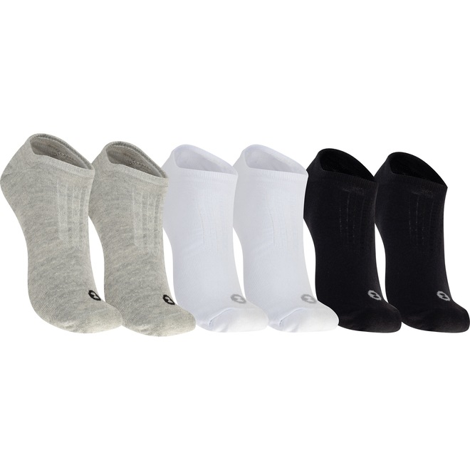 Kit de Meia Oxer Cano Invisível Light com 3 pares Não Atoalhada Tamanho 39-44 Adulto - Foto 1