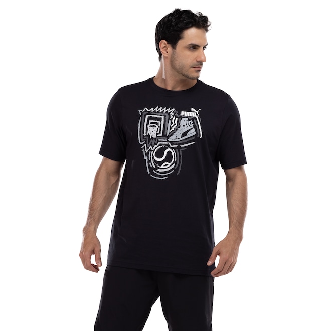 Camiseta Masculina Puma Manga Curta Graphics Year Of Sports - Foto 1