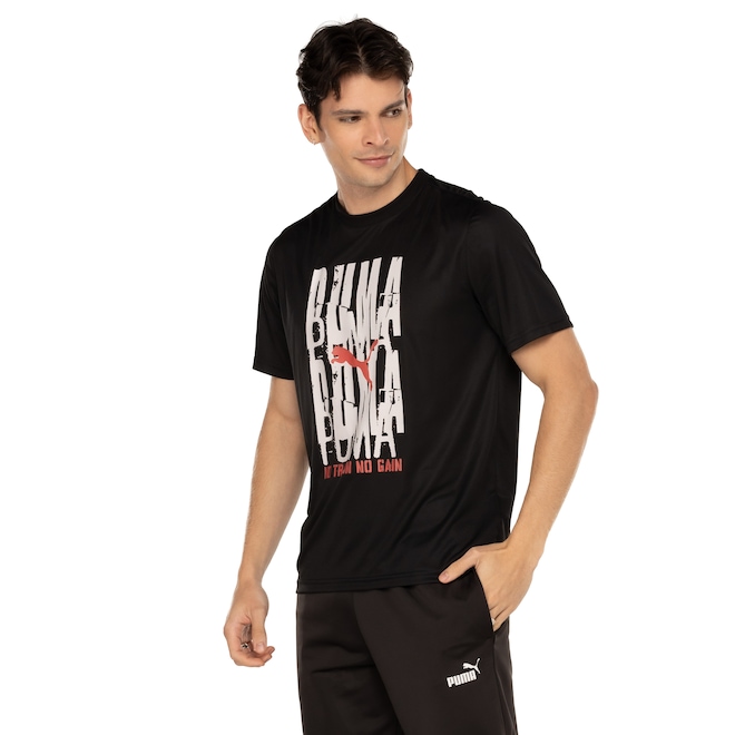 Camiseta Masculina Puma Manga Curta Graphic Emblem Tee - Foto 2