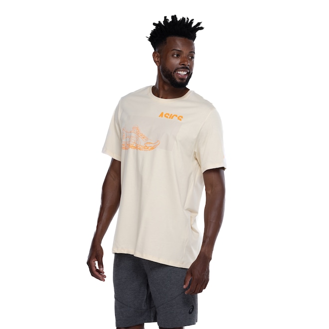 Camiseta Masculina ASICS Manga Curta Malha Est Sneaker - Foto 2