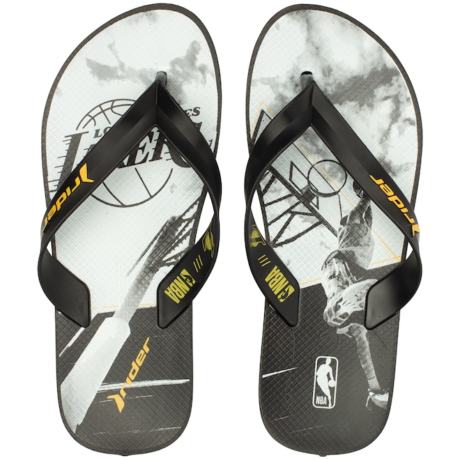 Chinelo Grendene Rider NBA Chicago Bulls Feel Dedo Adulto - Foto 1