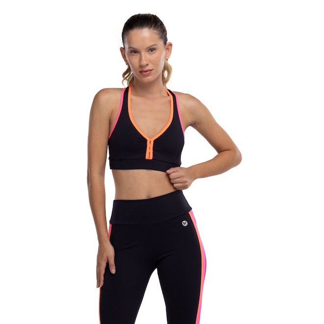 Top Fitness com Bojo Removível Vestem Alta Sustentação Sabina Adulto - Foto 2