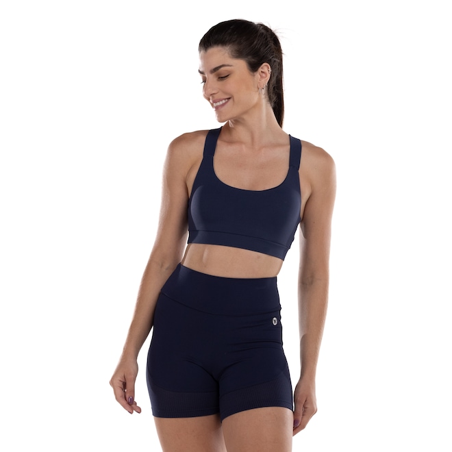 Top Fitness com Bojo Removível Vestem Média Sustentação Artemis Adulto - Foto 1