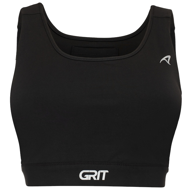 Top Fitness com Bojo Removível Authen Alta Sustentação Grit Bossa Reto com Bolso Ajustável Adulto - Foto 1