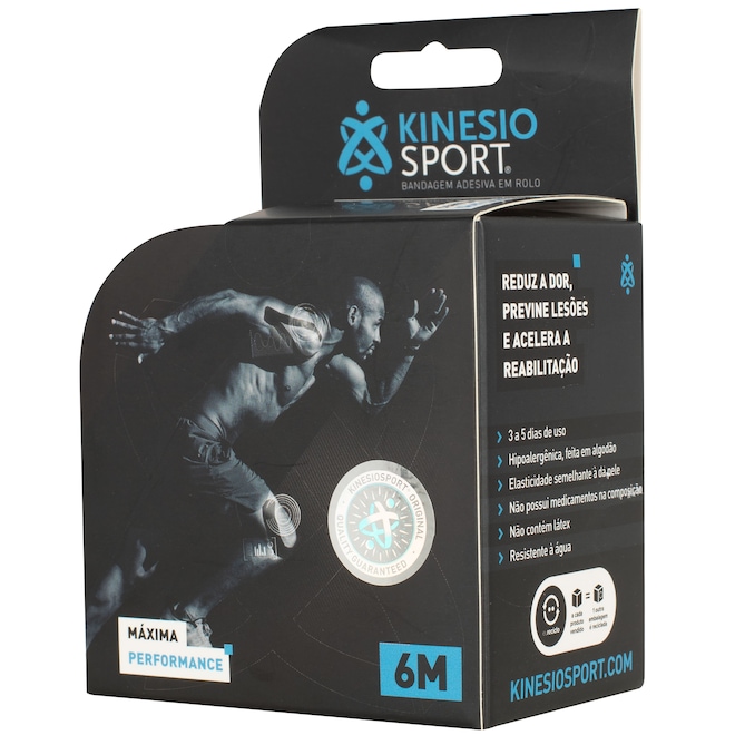 Bandagem Elástica Adesiva KinesioSport - 6 Metros - Foto 1