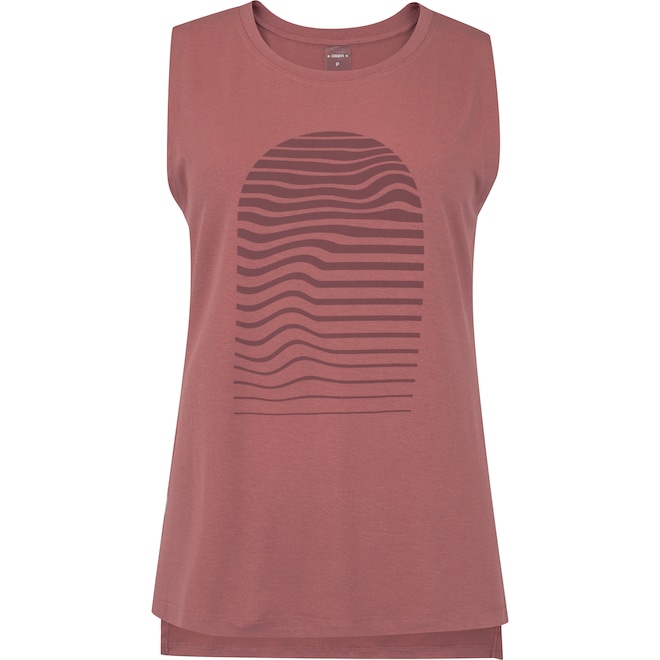 Camiseta Regata Feminina Oxer Alongada Estampada - Foto 1