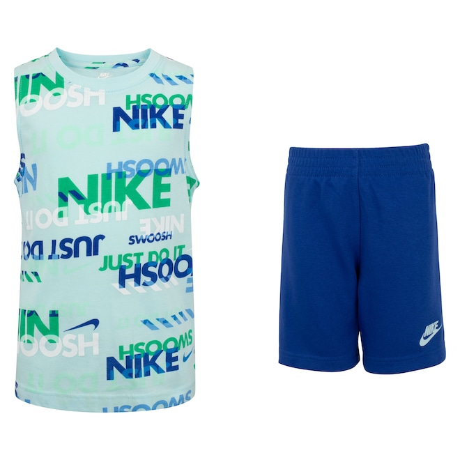 Conjunto Infantil Nike Sportswear Regata + Bermuda - Foto 1